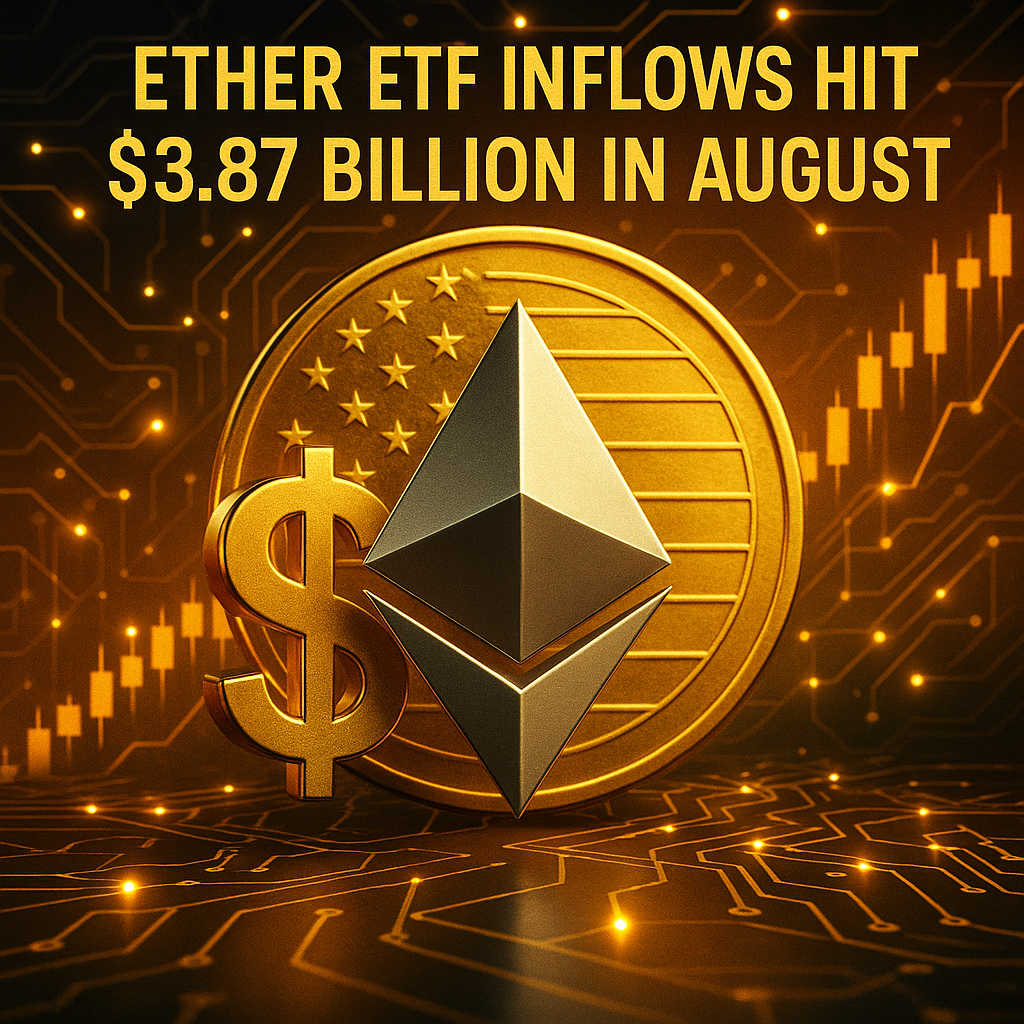 이더리움 ETF 8월 순유입 38억7천만달러…기관 수요 가속 - 김윤교 기자 - 톱스타뉴스 - 국제/시세