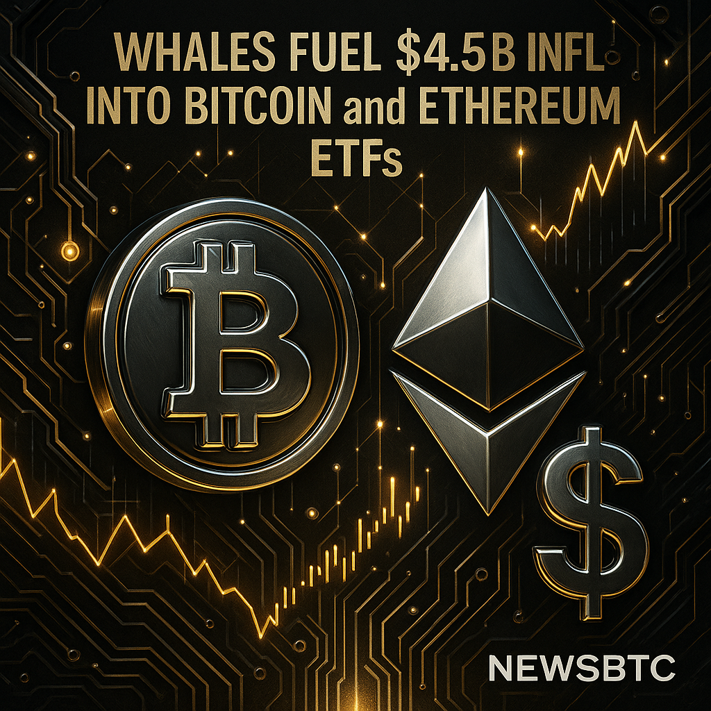 비트코인·이더리움 ETF, 한 주간 45억 달러 유입…고래 매수세 본격화 - 김명수 기자 - 톱스타뉴스 - 국제/시세