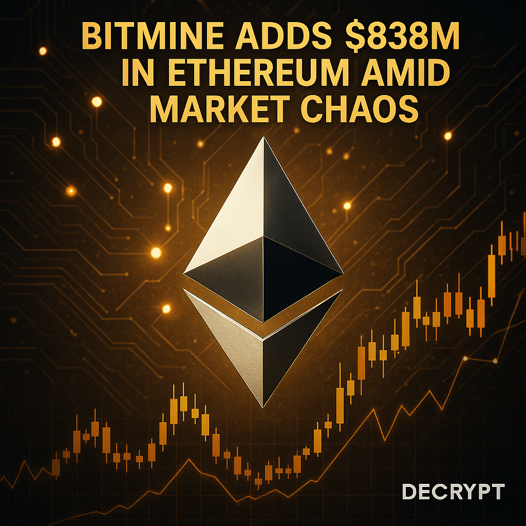 비트마인, 이더리움 20만여 개 추가 매수…공포 속 대응 - 김명수 기자 - 톱스타뉴스 - 국제/시세