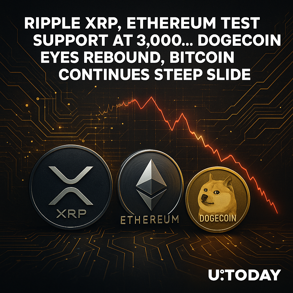 리플 XRP·이더리움 3천달러 수성 시험대…도지코인 반등 조짐, 비트코인 13억달러 급락 충격 지속 전망 - 김명수 기자 - 톱스타뉴스  - 국제/시세