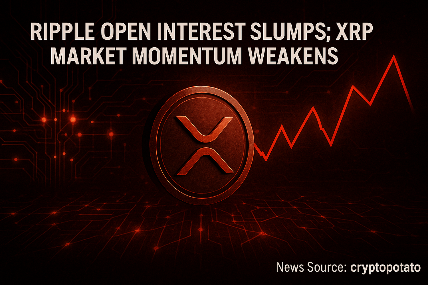 리플 미결제 약정 급락에 리플 XRP 시장 모멘텀 둔화