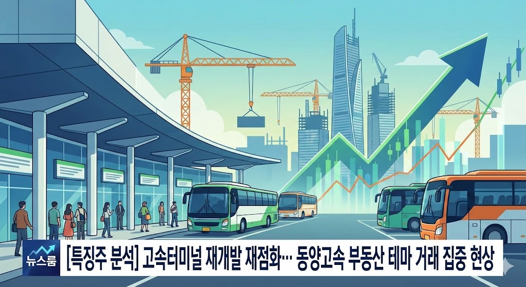 [특징주 분석] 고속터미널 재개발 재점화... 동양고속 부동산 테마 거래... - 뉴스 썸네일 이미지