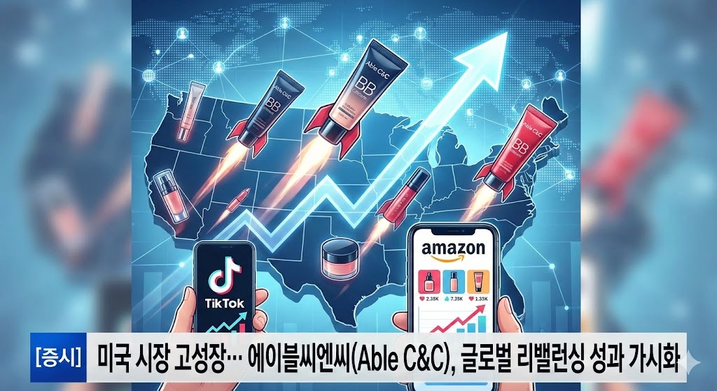 [분석] 미국 시장 고성장... 에이블씨엔씨(Able C&C), 글로벌 리밸런싱 성... - 뉴스 썸네일 이미지