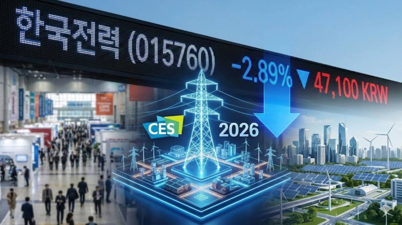 CES 2026 승부수 한국전력, 2%대 약세… 요금 동결·수급 이탈 부담 - 김시현 기자 - 톱스타뉴스 - 경제/증시/시세