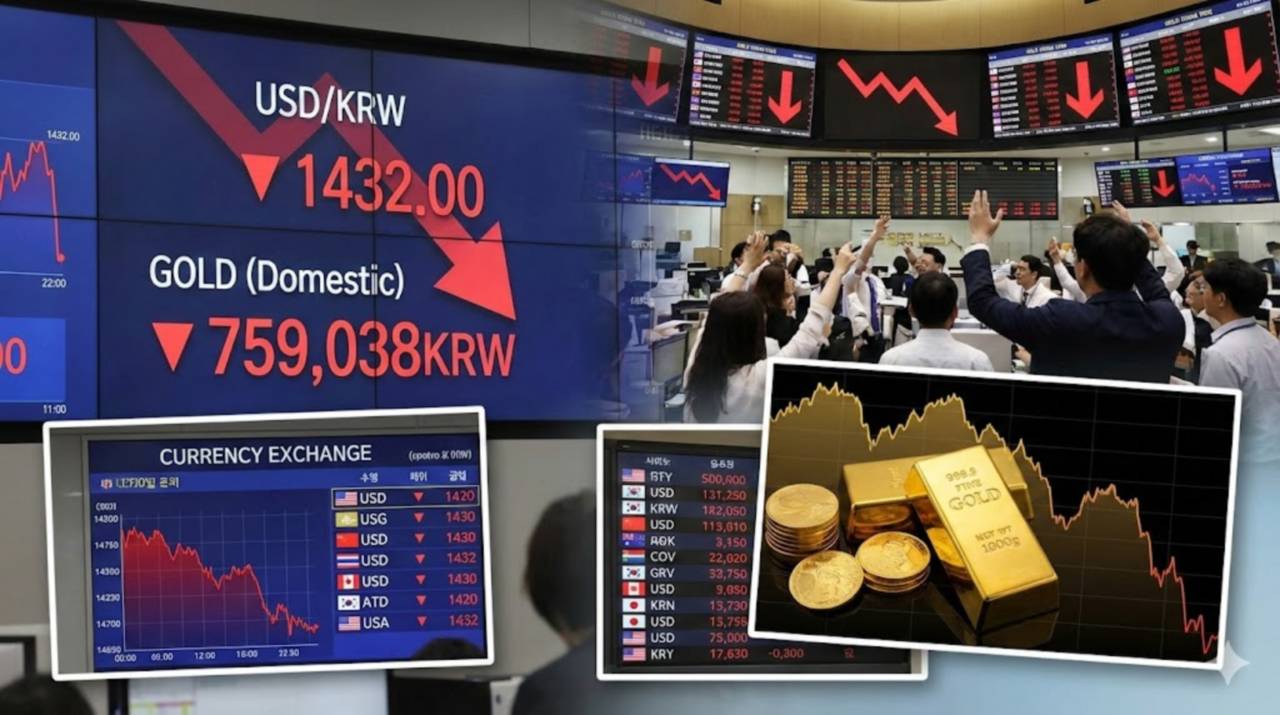 오늘의 금시세] 환율 하락 직격탄에 3.1% 급락…국내 금값 75만원대 후퇴 - 김시현 기자 - 톱스타뉴스 - 경제/금시세/시세