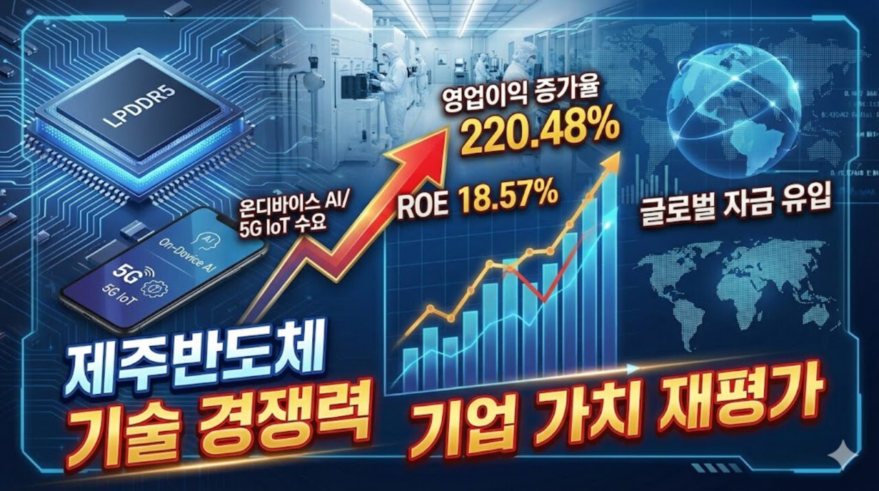 제주반도체, 온디바이스 AI와 5G IoT 수요 기대에 16.32% 급등… 52주 신고가 경신 - 김윤교 기자 - 톱스타뉴스 -  경제/증시/시세