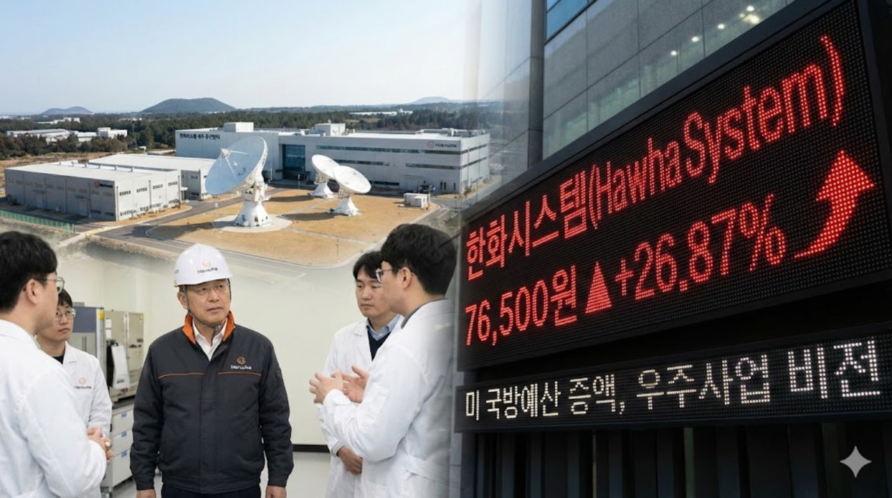 한화시스템, 트럼프 국방 예산 증액 소식에 26% 급등… 야간 거래서도 추가 상승 - 김윤교 기자 - 톱스타뉴스 - 경제/증시/시세