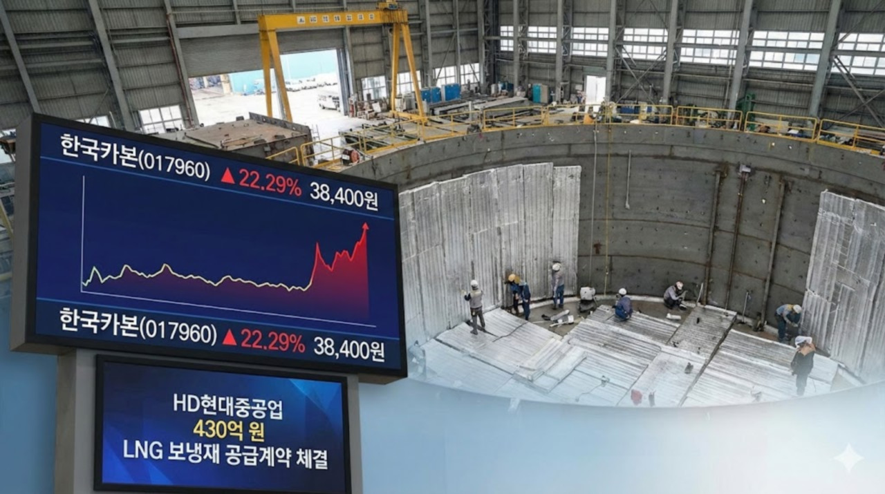 한국카본, LNG 보냉재 수주 잔고 확대에 22% 급등… 미 해군 MRO 수혜 기대감 - 김시현 기자 - 톱스타뉴스 - 경제/증시/시세