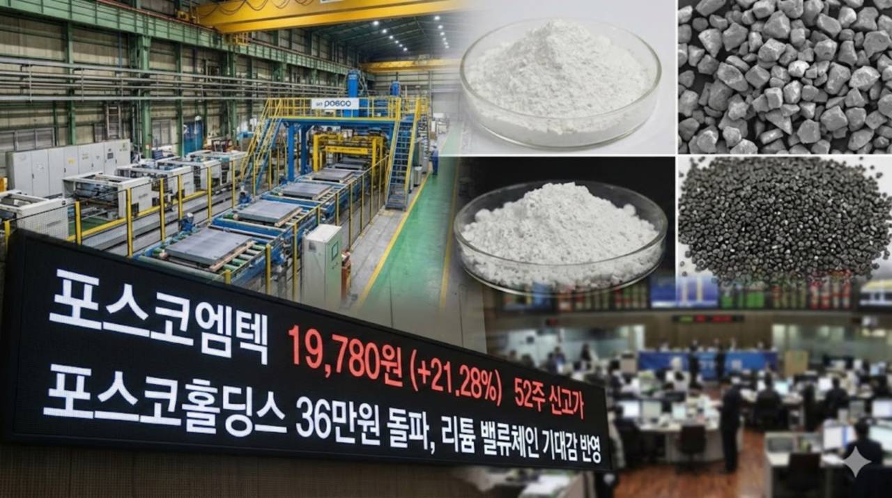 포스코엠텍, 포스코 그룹주 동반 강세에 21.28% 급등… 52주 신고가 경신 - 김윤교 기자 - 톱스타뉴스 - 경제/증시/시세