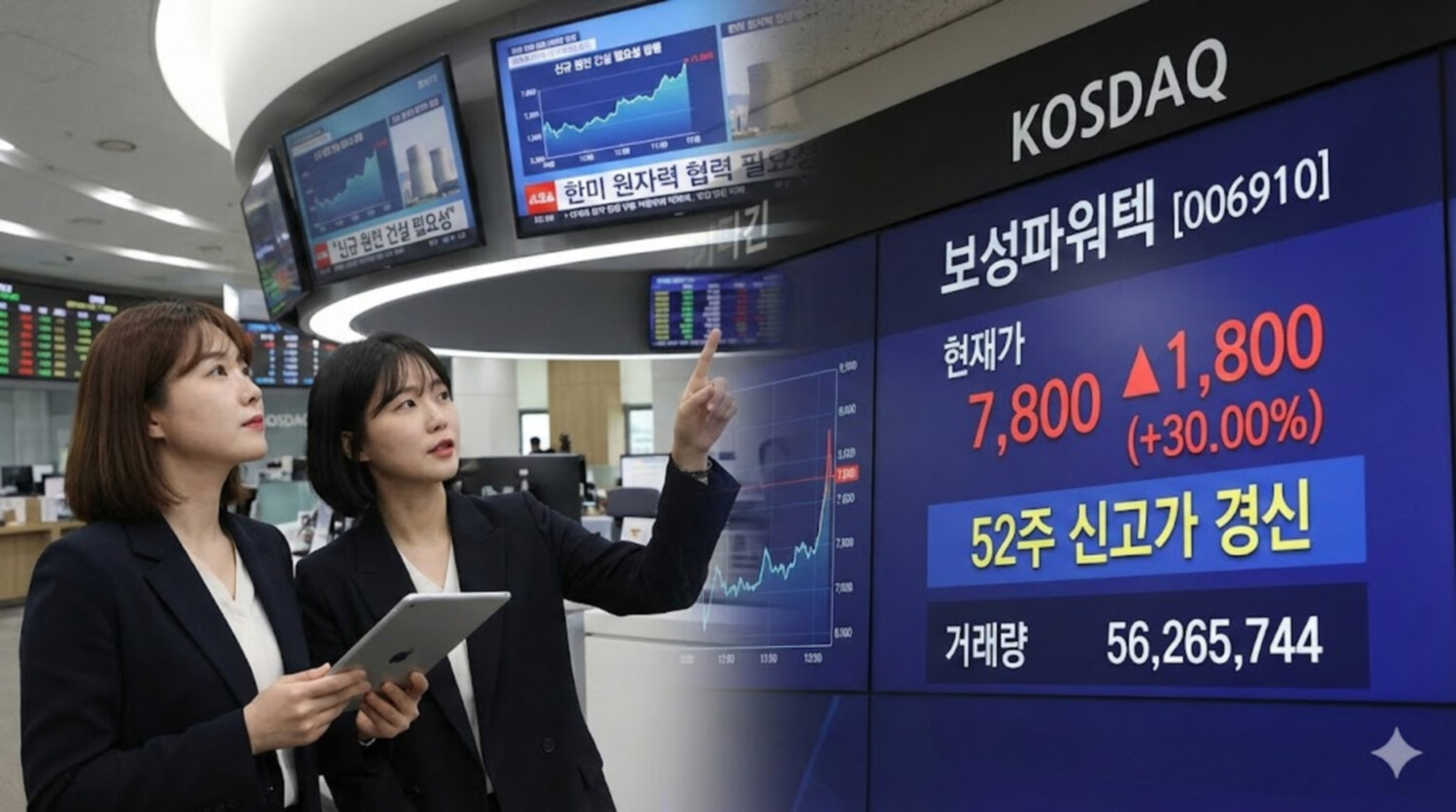 보성파워텍, 신규 원전 건설 필요성 언급에 30% 상한가… 52주 신고가 경신 - 김성희 기자 - 톱스타뉴스 - 경제/증시/시세