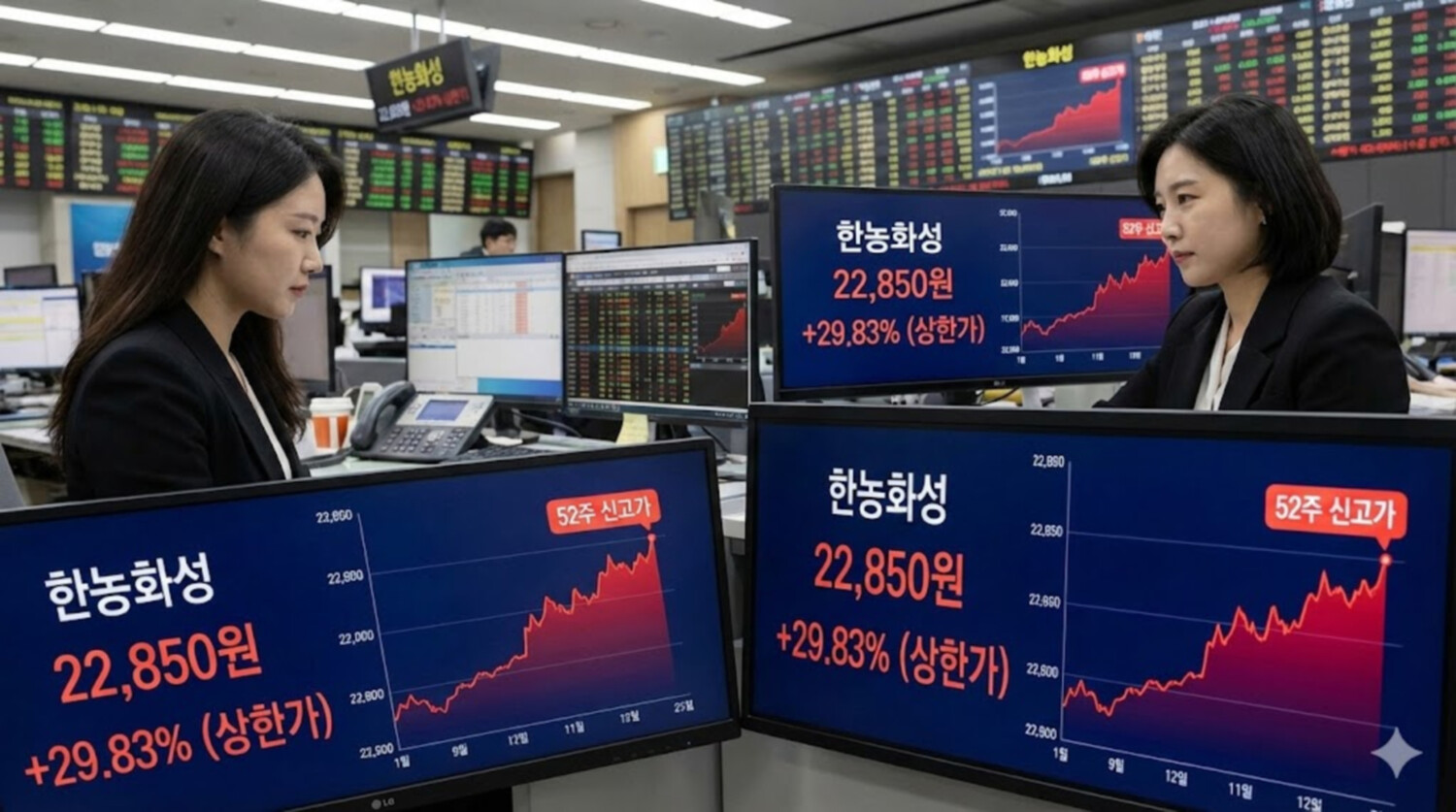 한농화성, 전고체 배터리 국책과제 주관에 29%↑... 52주 신고가 경신 - 뉴스 썸네일 이미지