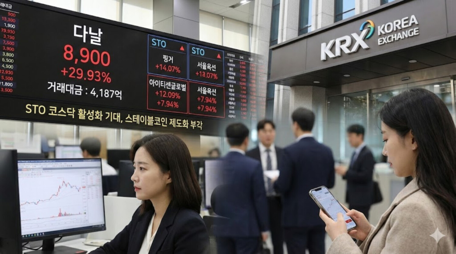 다날, STO 제도화 기대감에 29.93% 상한가... '4187억 거래폭발' - 뉴스 썸네일 이미지