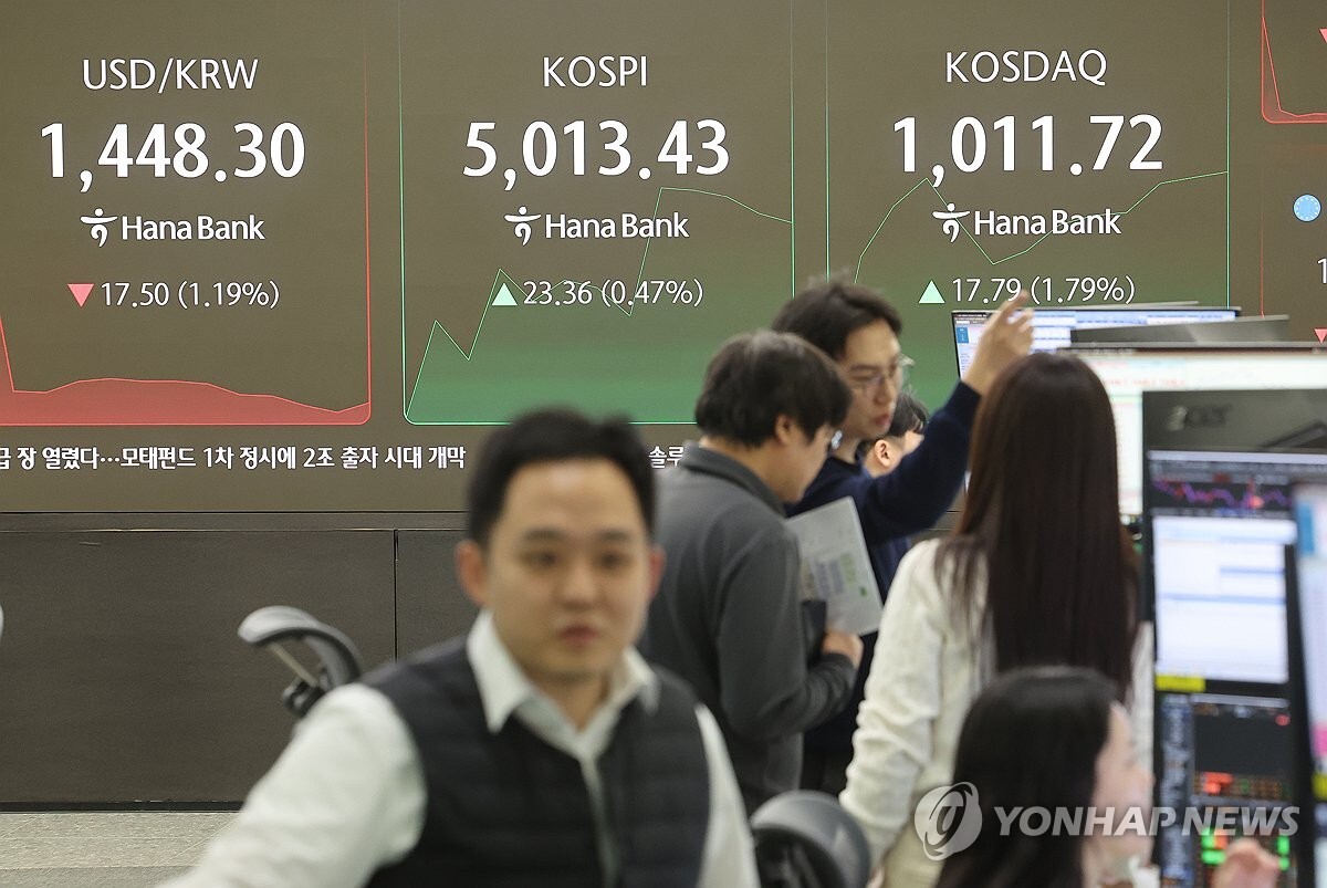 코스피 5,017선·코스닥 1,017선 돌파…오전 장중 동반 강세 | 최도영 기자 | 톱스타뉴스