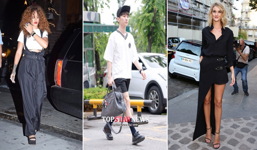 Rihanna, Key of Shinee, Rosie Huntington-Whiteley know how to wear black and white / ©nihanco, Topstarnews