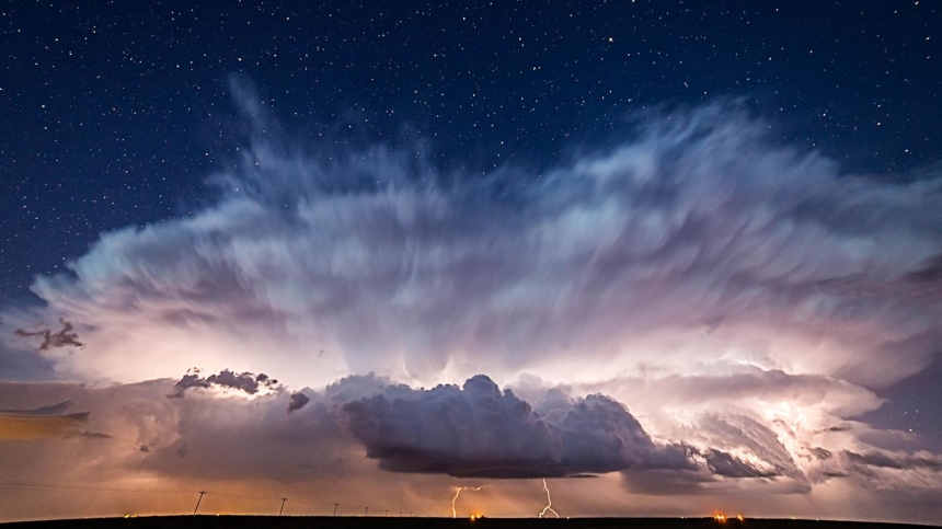 Stars behind the storm / Brad Goddard, Orion, IL,NOAA,BBC