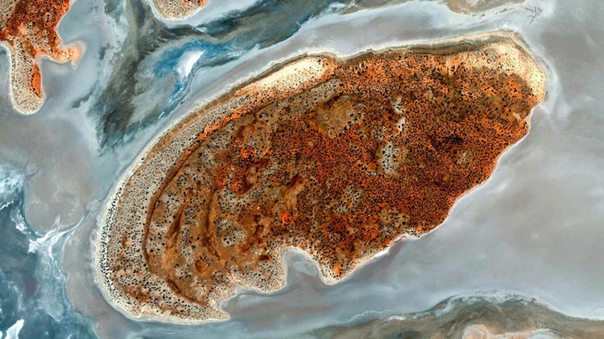 Lake Acraman is a deep crater in the Gawler Ranges of South Australia / Google Earth, BBC