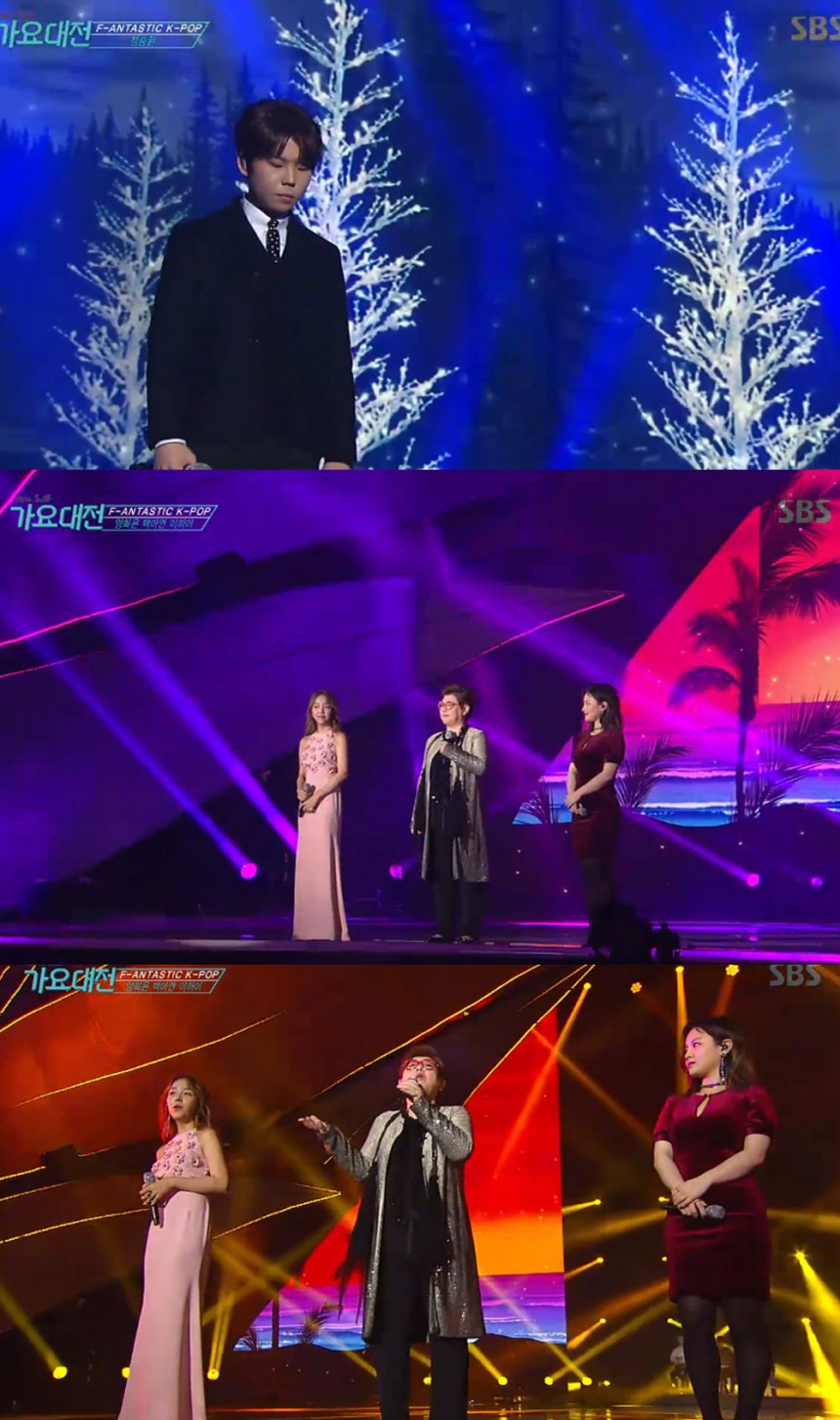 ‘2016 SBS 가요대전’ 정승환-백아연-양희은-이하이 / ‘2016 SBS 가요대전’ 화면 캡처