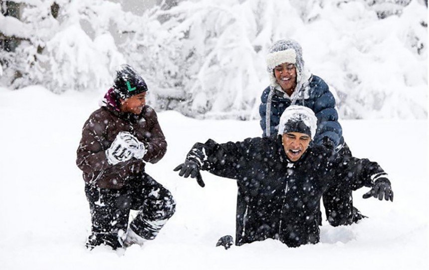 오바마와 두딸들 / petesouza SNS