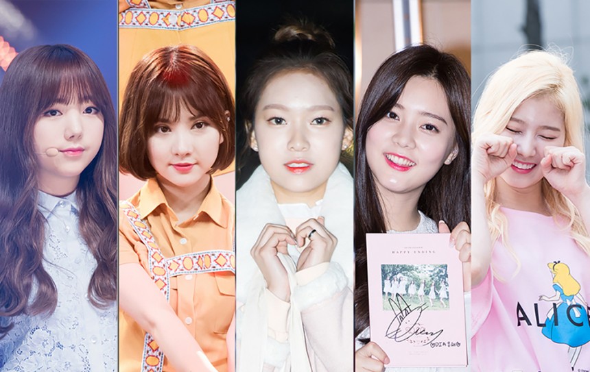 러블리즈(Lovelyz) 케이(Kei)-여자친구 은하-에이프릴(April) 예나-다이아(DIA) 은채-트와이스(TWICE) 사나 / 톱스타뉴스 포토뱅크