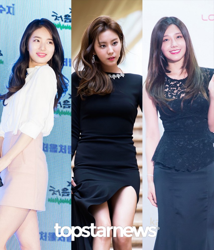 ‘미스에이(miss A) 수지’, ‘애프터스쿨(After School) 유이’, ‘에이핑크(Apink) 정은지’ / 톱스타뉴스 HD포토뱅크