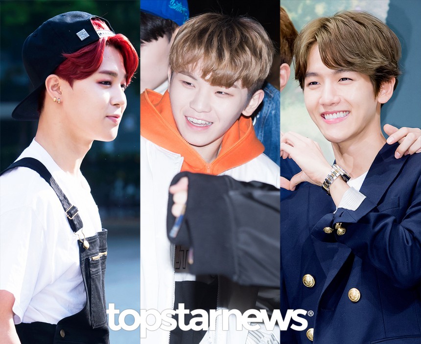 ‘방탄소년단(BTS) 지민-세븐틴(Seventeen) 우지-엑소(EXO) 백현’ / 톱스타뉴스포토뱅크