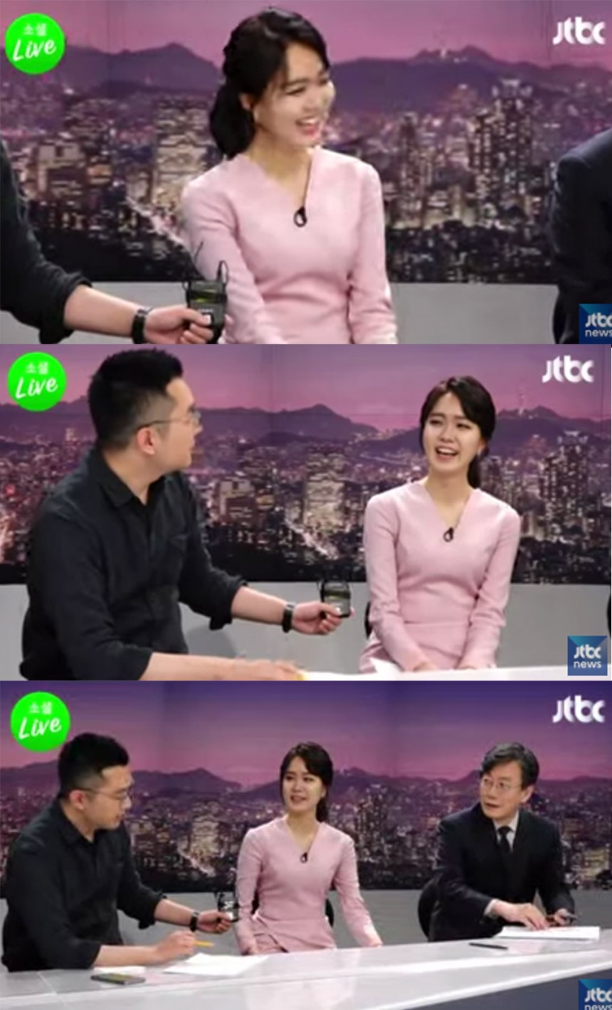 ‘소셜 라이브’ 손광균-안나경-손석희 / JTBC ‘소셜 라이브’ 방송 캡처