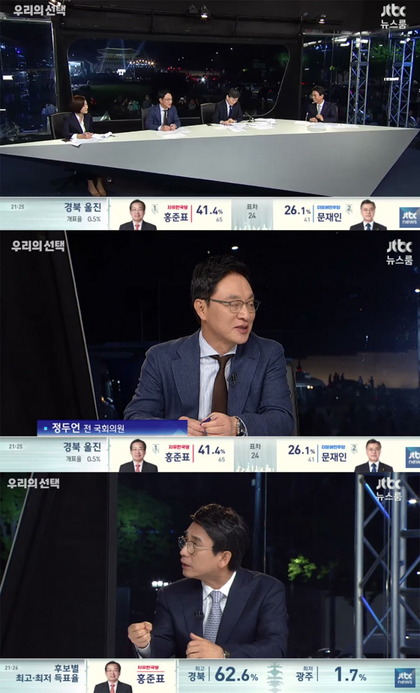 ‘뉴스룸’ 정두언-유시민 / JTBC ‘뉴스룸’ 방송 캡처