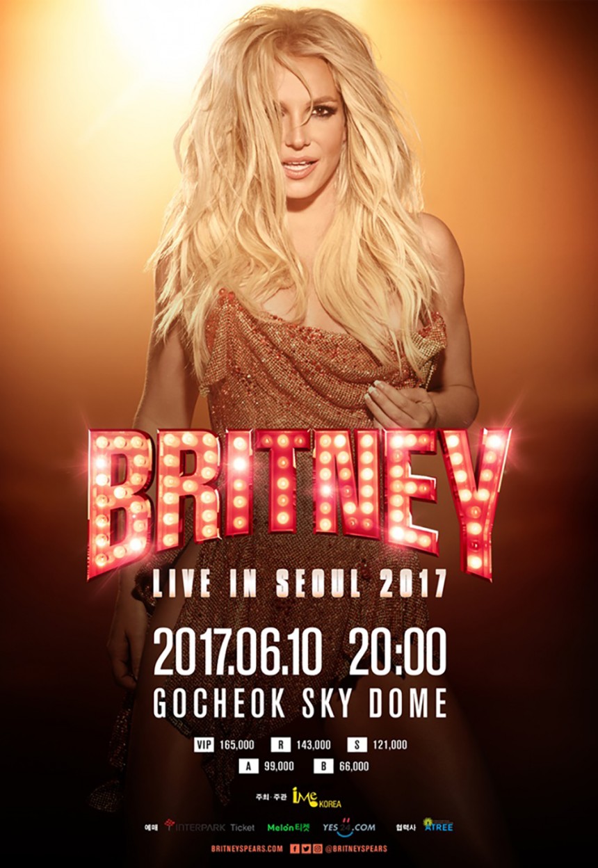 브리트니 스피어스(Britney Spears) 내한 공연 포스터 / iMe KOREA