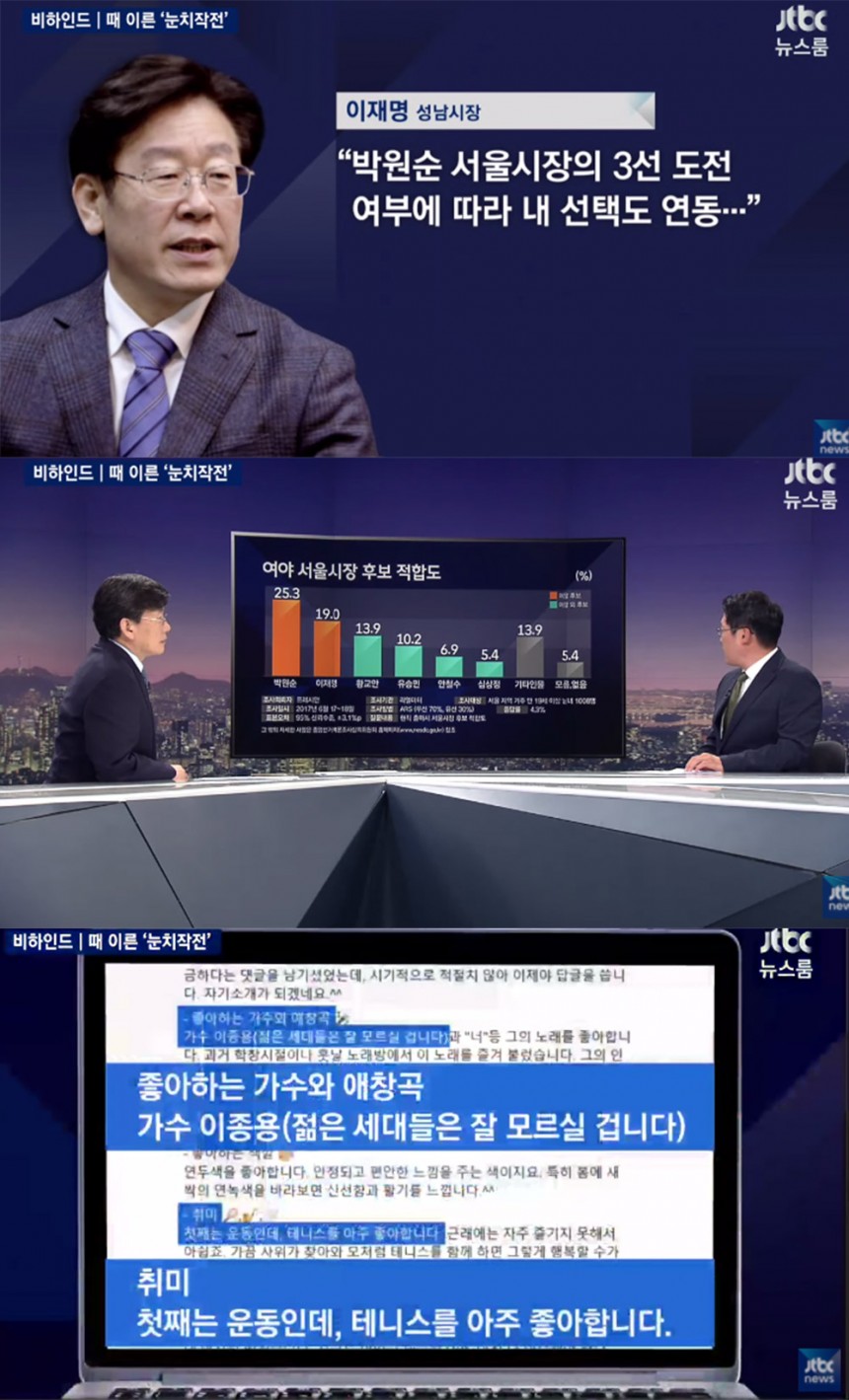 ‘뉴스룸’ 손석희-박성태 / JTBC  ‘뉴스룸’ 방송 캡처
