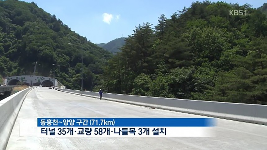 서울 양양 고속도로 / KBS뉴스 화면 캡처