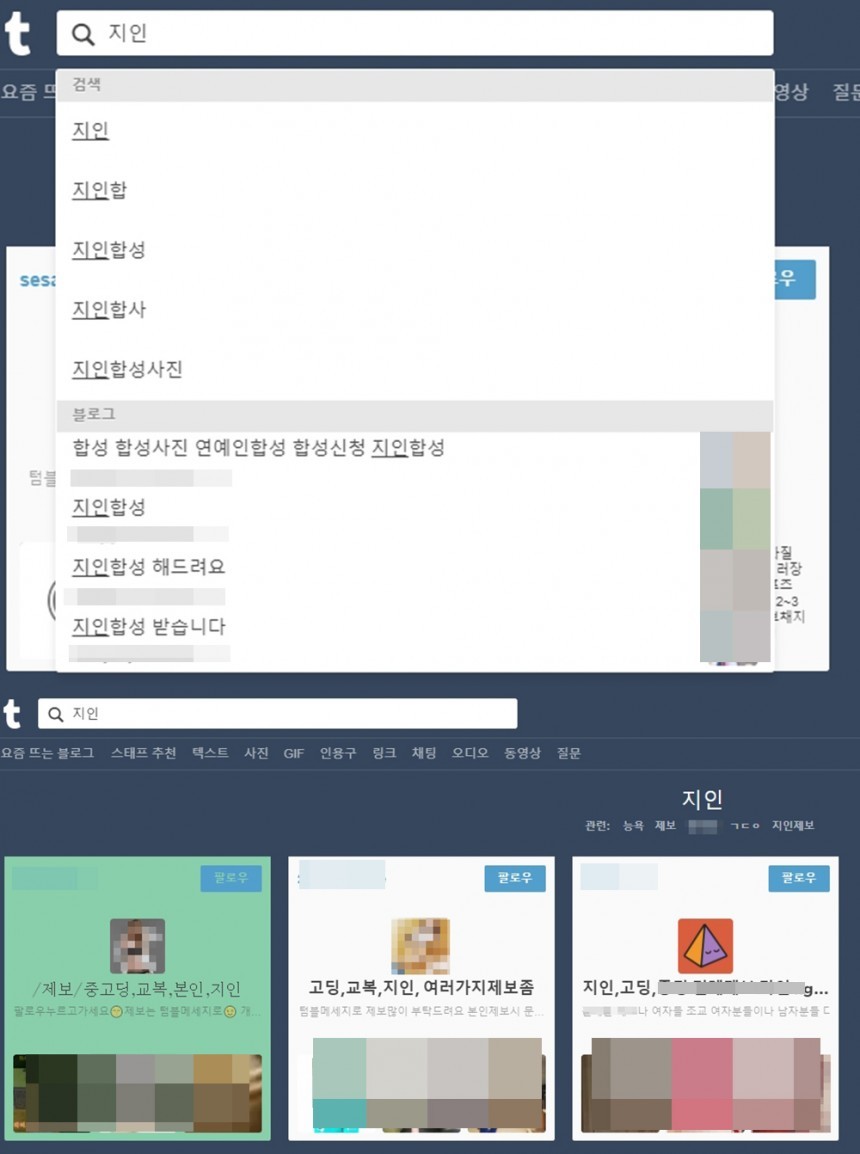 지인능욕 판치는' 텀블러(Tumblr), 범죄 온상으로 전락…'규제 및 처벌 시급' - 박수경 기자 - 톱스타뉴스