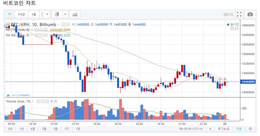 비트코인 시세 그래프 / 빗썸거래소