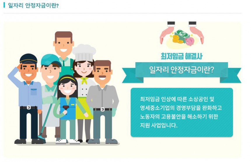 일자리 안정자금 홈페이지 화면 캡처