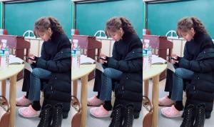 [근황] ‘라디오 로맨스’  김소현, 뽀글뽀글 긴머리의 옆 모습 ‘신발까지 커엽’