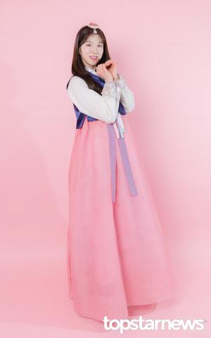 [HD포토] 라붐(LABOUM) 지엔, ‘소녀감성 손하트’ (한복인터뷰)