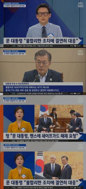 ‘정치부회의’ 문 대통령, “불합리 시 미국에 결연히 대응할 것”