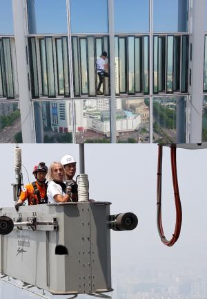‘프랑스 스파이더맨’ 알랭 로베르, 123층 롯데월드타워 무단 등반하다 체포…”남북 관계 기념”