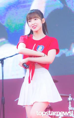 [HD포토] 오마이걸(OH MY GIRL) 아린, ‘귀여운 붉은악마’ (2018 러시아 월드컵 대한민국 대 스웨덴 거리 응원)