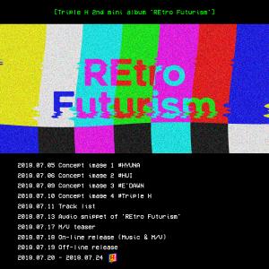 “REtro Futurism”…트리플 H(현아, 후이, 이던), 미니 2집 컴백 스케줄러 공개