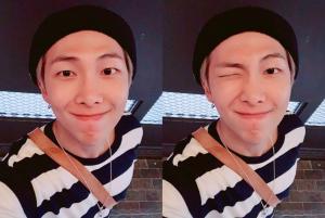 방탄소년단(BTS) RM, 팬들에게 보내는 사랑의 윙크…“Happy ARMYDay♥”