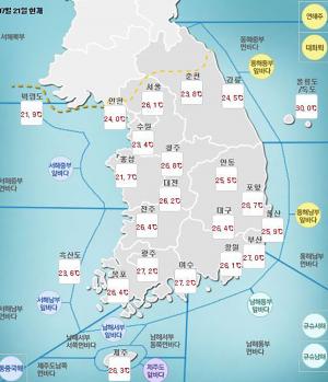 [오늘날씨] 21일 전국 폭염특보 및 주의보 발효, 태풍 ‘암필’ 북서진 中 열대야 발생 지역 확대될 수 있어…무더위 언제까지?