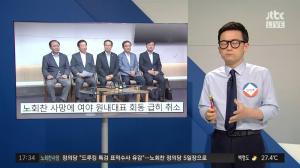 ‘정치부회의’ 노회찬 별세, 방미 함께한 홍영표·김성태 등 원내대표들 ‘침통’