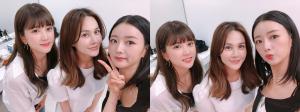 에이핑크(Apink) 박초롱-윤보미, 아이비와 함께 인증샷... “존경하는 선배님”