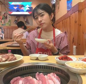AKB48 타케우치 미유, 고기 먹방 중에도 빛나는 미모