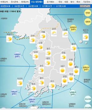 [내일날씨] 낮부터 소나기, 전국 최고기온 여전히 35도 육박…미세먼지 ‘보통’