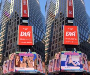 다이아(DIA), 美 타임스퀘어 옥외 전광판 장식…뉴욕까지 1위 감동 전해