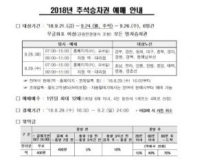 2018 추석 기차표 예매, 승차권 예매 방법은?…“29일 오전 7시~ 코레일 홈페이지 접속”