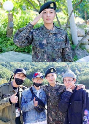 윤두준, 4일 신병수료식…하이라이트(Highlight) 멤버들 참석