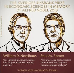 노벨경제학상에 美노드하우스·로머…‘지속가능한 성장’ 연구