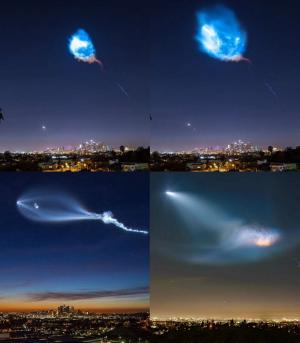 LA 밤하늘에 모두를 황홀하게 만든 특별한 풍경 펼쳐져…‘로켓 발사가 만들어낸 우주쇼’